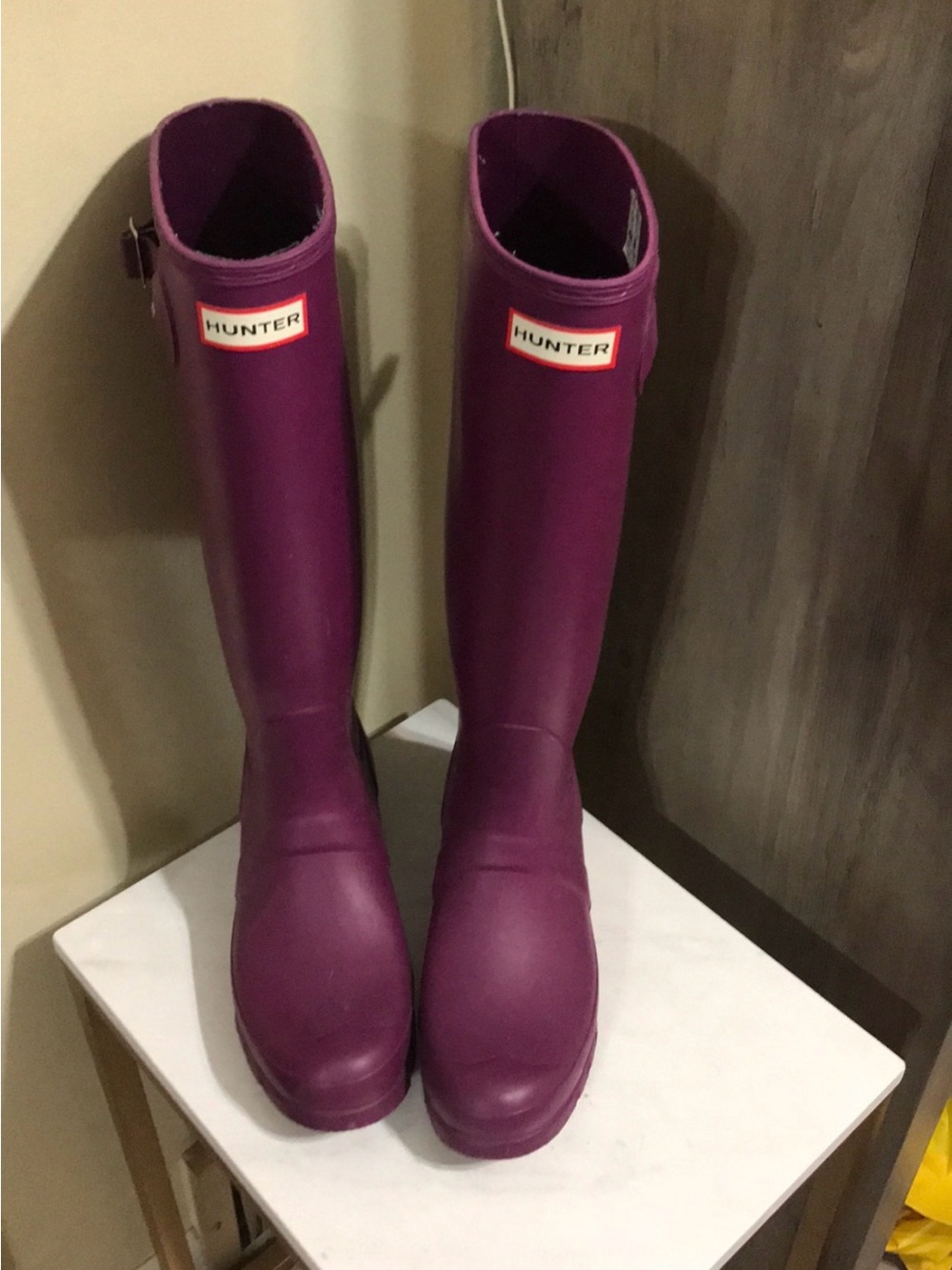Hunter Tall Plum Purple Waterproof Rain Boots